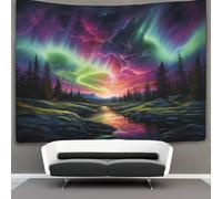 EVMILA 3D Aurores boréales Impression Murale Couverture Décor Maison Poster Art Tapisserie Tenture Murale Polyester Doux Pour Chambre Salon, Dortoir & Décor De Pièce 150cmx200cm