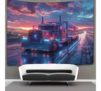 EVMILA 3D Gros camions Impression Murale Couverture Décor Maison Poster Art Tapisserie Tenture Murale Polyester Doux Pour Chambre, Décorations Plage Couverture Dortoir 100cmx150cm