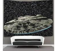 EVMILA 3D Star Wars Impression Murale Couverture Décor Maison Poster Art Faucon Millenium Tapisserie Tenture Murale Polyester Doux Pour Chambre, Décorations Plage Couverture Dortoir 70cmx100cm