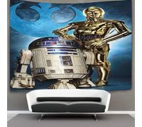 EVMILA 3D Star Wars Impression Murale Couverture Décor Maison Poster Art R2-D2 Tapisserie Tenture Murale Polyester Doux Pour Chambre, Décorations Plage Couverture Dortoir 70cmx100cm