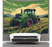 EVMILA 3D Tracteurs Impression Murale Couverture Décor Maison Poster Art Tapisserie Tenture Murale Polyester Doux Pour Salon Chambre Dortoir Déco 70cmx100cm