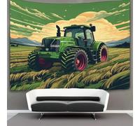 EVMILA 3D Tracteurs Impression Murale Couverture Décor Maison Poster Art Tapisserie Tenture Murale Polyester Doux Pour Salon Chambre Dortoir Déco 150cmx200cm