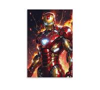 EVMILA Iron Man Tableau Décoratif Imprimé Sur Toile Street Art Graffiti Toile Peinture Mur Art Affiches Et Impressions Oeuvre Photo Pour Salon Décor 20x30inch(50x75cm)