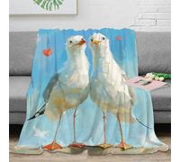 EVMILA La Mouette Couverture Impression 3D Literie Cadeau De Noël Canapé Peluche en Microfibre Super Douce Et Douillette pour Garçons Et Filles Voyage 80x90inch(200x230cm)