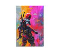 EVMILA Marvel Deadpool Impression Sur Toile Portrait Abstrait Art Print Poster Bureau Chambre Café Décoration,Toile 16x24inch(40x60cm)