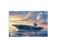 EVMILA Navires de guerre Impression Sur Toile Portrait Abstrait Art Print Poster Bureau Chambre Café Décoration,Toile 20x30inch(50x75cm)