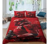 EVMILA Star Wars Housse De Couette Housses De Couettes 3D Imprimé Stormtrooper pour Adultes Et Enfants Parure De Lit Microfibr avec Taies E avec Fermeture À Glissière 3 Pièces Double(200x200cm)