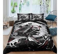 EVMILA Star Wars Housses De Couettes 3D Imprimé Dark Vador Housse De Couette pour Adultes Et Enfants Parure De Lit E avec Fermeture À Glissière Microfibr avec Taies 3 Pièces Double（200x200cm）