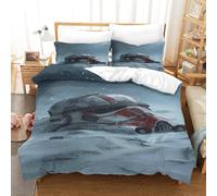 EVMILA Star Wars Housses De Couettes 3D Imprimé Stormtrooper pour Adultes Et Enfants Housse De Couette Parure De Lit Microfibr avec Taies E avec Fermeture À Glissière 3 Pièces Single(140x200cm)