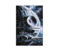 EVMILA Star Wars Oeuvre D'art Toile Art Affiches Et Impressions Peintures Mur Étoile de la Mort Art Impressions Sur Toile Pas D'images Pour La Décoration De Salon Moderne 24x36inch(60x90cm)