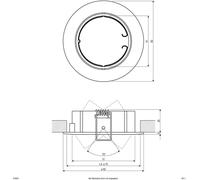 EVN 515001 515001 Collerette Ampoule halogène sans 50 W blanc