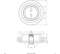 EVN 752011 752011 Collerette Ampoule halogène sans 50 W chrome