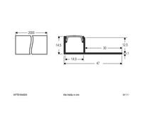 EVN EVN Profilé en aluminium APTB1AM200 2m avec couverture opale Quantité:1