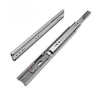 Evo - 450MM - Push Open - Paire de Coulisses Tiroir à Billes - Sortie Totale - H 45mm - Guides Glissières Coulissantes Ouverture Sans Poignée