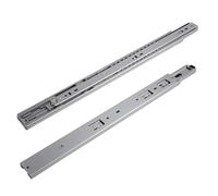 Evo - 500MM - Fermeture SOFT Amortie - Paire de Coulisses Tiroir à Billes - H 45mm - Sortie Totale - Guides Rails Coulissantes - Portée 50kg