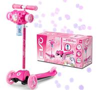 EVO Bubblz Mini Cruiser Trottinette réglable à trois roues pour enfant Rose avec bulles de savon