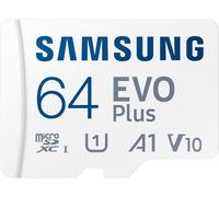 Evo Plus 64GB SDXC U1 Class 10 A1 130MB/s MicroSD Memory Card with Adapter 2021 Version (MB-MC64KA/EU)