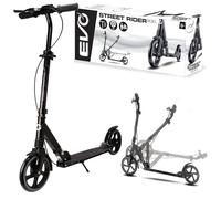 EVO Street Rider 200 - Trottinette pliante - Noir - Roues de 200 mm - 8 ans et plus - Hauteur réglable de 91 à 106 cm