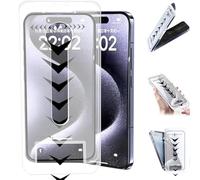 Evo Tech for iPhone Invisible Artifact Screen Protector, Evotech Protection Ecran, HD Anti-Peep Privacy Screen Protector Silk Screen Bubble-Free Room Tempered Film for iPhone (Hd,15 Pro Max)