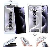 Evo Tech Invisible Artifact Screen Protector, Evotech Protection Ecran, HD Anti-Peep Privacy Screen Protector Dust and Bubble-Free pour iPhone 15 Pro Max