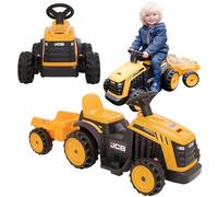 EVO Tractor JCB - Véhicule de voiture pour enfants avec remorque et sons