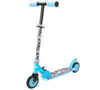 Evo Trottinette en Ligne pour Enfants | Trottinette à Pousser pour Enfants avec poignée réglable en Hauteur | Facile à Plier - Camouflage pour garçons et Filles de 5 Ans (Camouflage Bleu Clair)