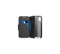 Evo Wallet - Etui à rabat pour téléphone portable - FlexShock - noir - pour Apple iPhone X, XS