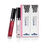 EVOBEAUTÉ evolips Set Avantage Volumizing Lips "pretty plump" + "angel food" 5 ml I Fluide pour les lèvres avec effet volume, coloré I Gloss hydratant pour le soin des lèvres