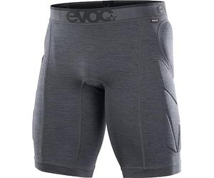 EVOC Crash Pants, Pantalon de Cyclisme (Protections des Hanches et Coussinets de Protection Inclus, matériau S.Leisure, Lavable en Machine, Taille : S), Gris Carbone