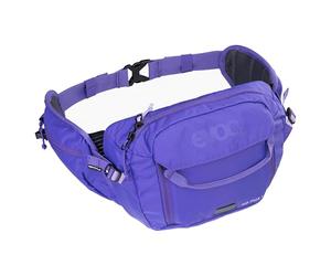 EVOC Hip Pack 3 + Hydration Bladder 1,5 Sac ventral avec Poche d'hydratation (Sac ventral Compact avec Poche à Eau, Ajustement Optimal, Volume : 3 l), Violet