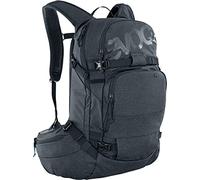 EVOC LINE PRO 20 Sac à dos de randonnée (protection LITESHIELD PLUS, compartiment pour poche d'hydratation, bandoulière isolée, compartiment avalanche, support pour skis, support pour snowboard), Noir