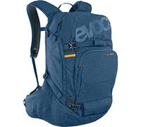 EVOC LINE PRO 30 Sac à dos de randonnée (protection LITESHIELD PLUS, Boddy Hugging, support pour skis, support pour snowboard, compartiment pour bouteille d'eau), bleu denim