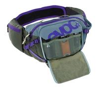 Evoc Sac banane Hip Pack Pro 3 3 L + poche à eau 1,5 L – Steel / Violet / Dark Olive