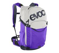 EVOC STAGE 18 sac à dos technique pour les randonnées à vélo et les sentiers, (sac à dos de trekking avec beaucoup d'espace de rangement, ventilation maximale du dos), sable - violet