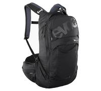 EVOC TRAIL PRO BLACKLINE 16 Sac à dos de protection (sac à dos léger avec protection dorsale, compartiment pour poche à eau inclus, ajustement optimal, S/M), Noir