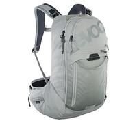 EVOC TRAIL PRO SF 12l Sac à dos pour le trail & la course, Backpack (sac à dos léger pour le vélo, protection dorsale LITESHIELD PLUS, poche d'hydratation de 2l, taille: XS), Gris pierre