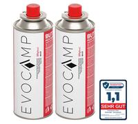 EVOCAMP 2X bouteilles de gaz butane 227g pour réchaud de camping, chauffage au gaz ou brûleur de mauvaises herbes type MSF-1a