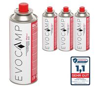 EVOCAMP 4X bouteilles de gaz butane 227g pour réchaud de camping, chauffage au gaz ou brûleur de mauvaises herbes type MSF-1a