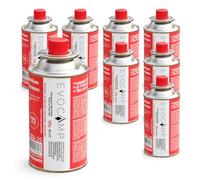 EVOCAMP Cartouche de gaz 120 g Lot de 28, Ultra-légère avec Valve à baïonnette MSF-1a pour Camping, Trekking et randonnée