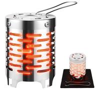 EVOCAMP Chauffage pour rechaud a gaz avec tapis anti-feu de 20x20cm, ideal comme chauffage de tente et de camping Chauffage pour