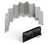 EVOCAMP Pare-vent pliable 16 panneaux pour réchaud (gaz/alcool), camping & BBQ, coupe-vent extérieur, sac de transport