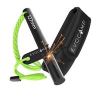 EVOCAMP Pierre à feu en extérieur, Pierre à feu XXL, Set de Pierres à feu avec Sac, Paracord, Allume-feu Compact:12,7cm de Long, Briquet, Equipement de Survie pour Camping, Festival, bushcraft