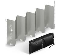 EVOCAMP Protection anti-vent pour réchaud à gaz, réchaud à alcool extérieur, réchaud de camping, barbecue, protection antivent pour réchaud à gaz pliable, multiples utilisations, 3 tailles, sac inclus