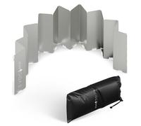 EVOCAMP Protection anti-vent pour réchaud à gaz, réchaud à alcool extérieur, réchaud de camping, barbecue, protection antivent pour réchaud à gaz pliable, multiples utilisations, 3 tailles, sac inclus