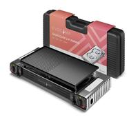 EVOCAMP réchaud à gaz 2 feux avec allumage piézoélectrique, plaque de gril 45 cm, pour cartouches de gaz MSF-1A 227 g