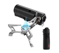 EVOCAMP Réchaud de camping compatible avec cartouches de gaz 227g, Réchaud camping à gaz pliable avec sac de transport, Réchaud pliable, Réchaud avec allumage piézoélectrique pour intérieur/extérieur