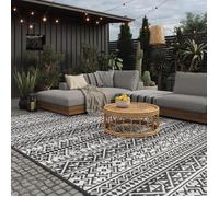 EVOCAMP Tapis d'extérieur 300x400 cm, résistant à la Pluie, imperméable, léger 4,2 kg, Couverture de Camping et Pique-Nique, Tapis en Plastique pour terrasse et Balcon, Fibres de polypropylène