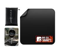 EVOCAMP Tapis ignifuge 100 x 100 cm, tapis de protection contre la chaleur en fibre de verre à 3 couches avec revêtement en silicone, résistant à la chaleur jusqu'à 1000 °C - Tapis de protection