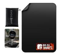 EVOCAMP Tapis ignifuge 100 x 150 cm, tapis de protection contre la chaleur en fibre de verre à 3 couches avec revêtement en silicone, résistant à la chaleur jusqu'à 1000 °C - Tapis de protection