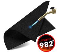 EVOCAMP Tapis Ignifuge 30x30 cm Protection cheminée Anti-feu, Tapis de Protection pour Sol de Barbecue, Plaque Anti-feu, Couverture Anti-feu, Tapis de Protection Ignifuge résiste à 982 °C